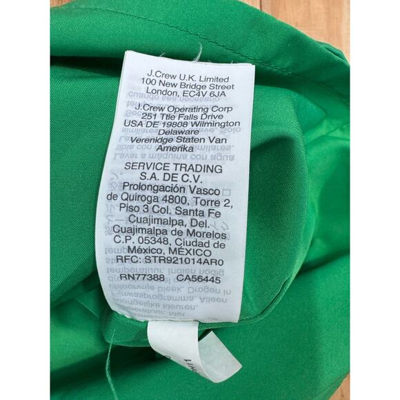J. CREW Factory Cap Sleeve V Neck Green Dress Women’s Size 4 - Picture 7 of 7